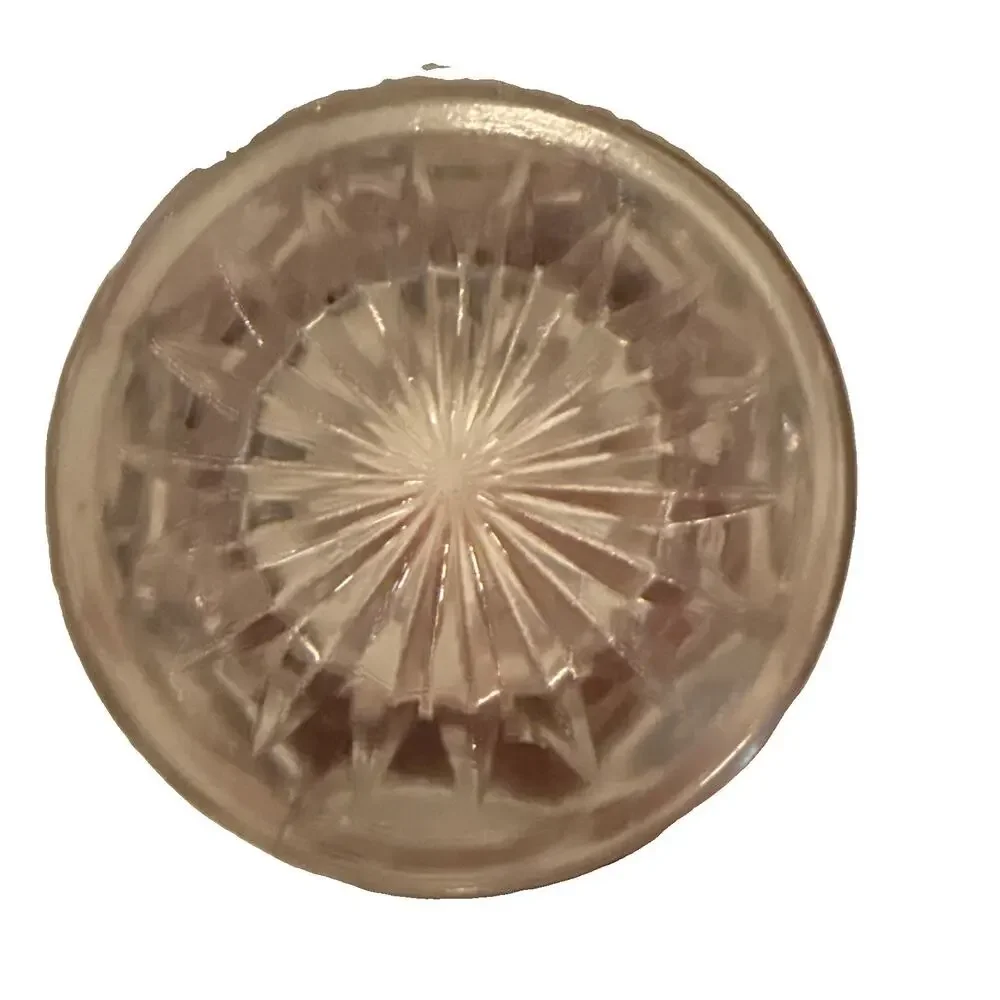 Vintage Duncan & Miller Clear Glass Basket w/Flared Ruffled Rim Paneled Body